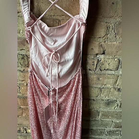 Hello Molly Strapless Pink Sequin Dress - Picture 7 of 10